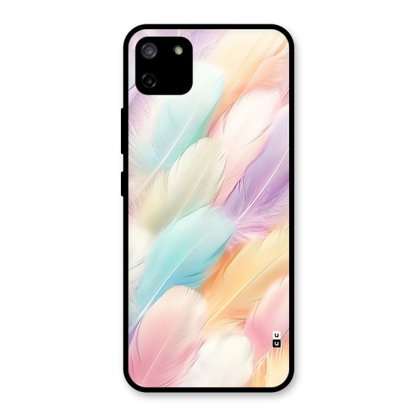 Pastel Feather Glass Back Case for Realme C11