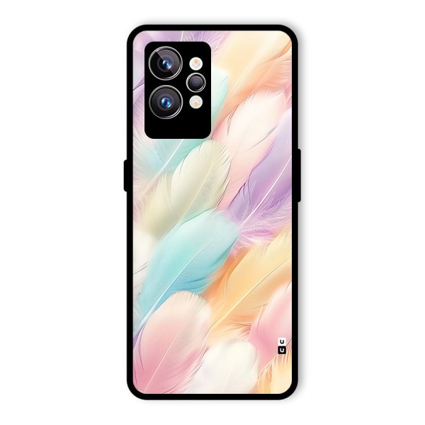 Pastel Feather Glass Back Case for Realme GT2 Pro