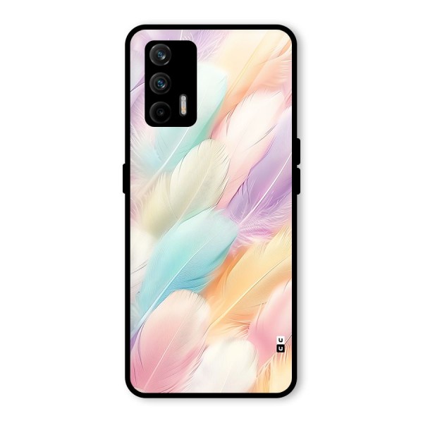 Pastel Feather Glass Back Case for Realme GT 5G