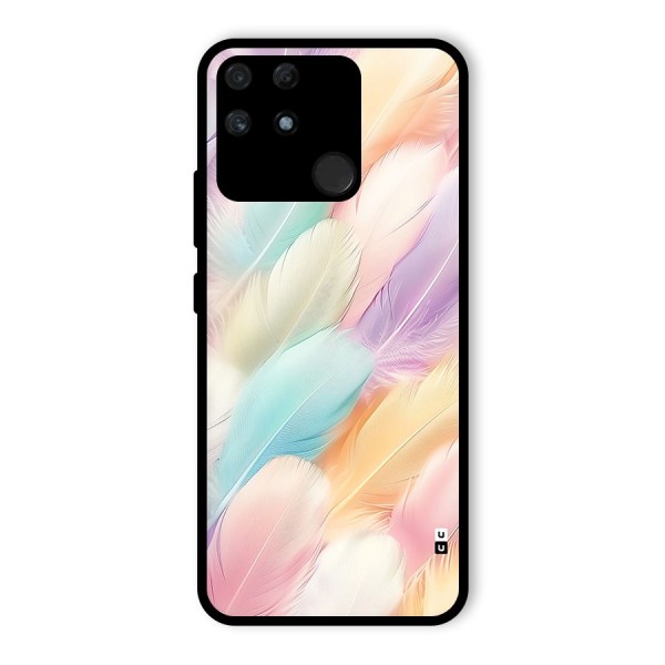 Pastel Feather Glass Back Case for Realme Narzo 50A