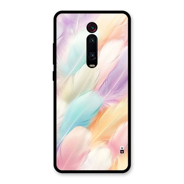 Pastel Feather Glass Back Case for Redmi K20