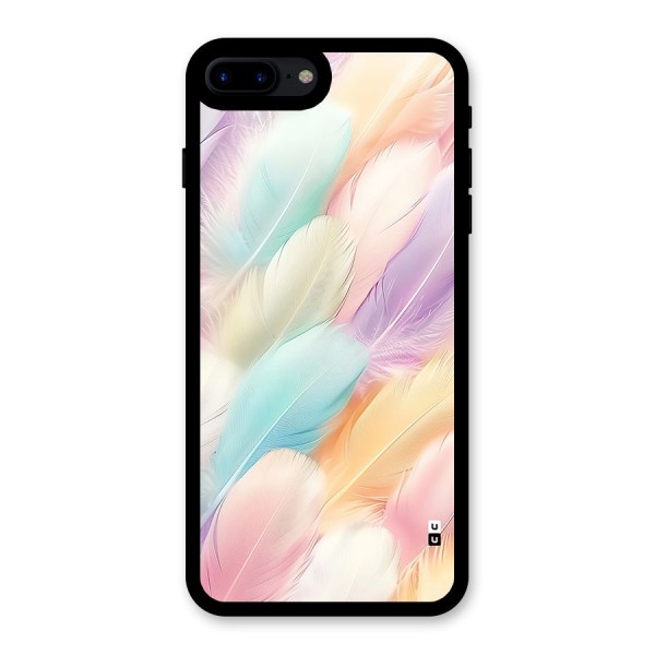 Pastel Feather Glass Back Case for iPhone 7 Plus