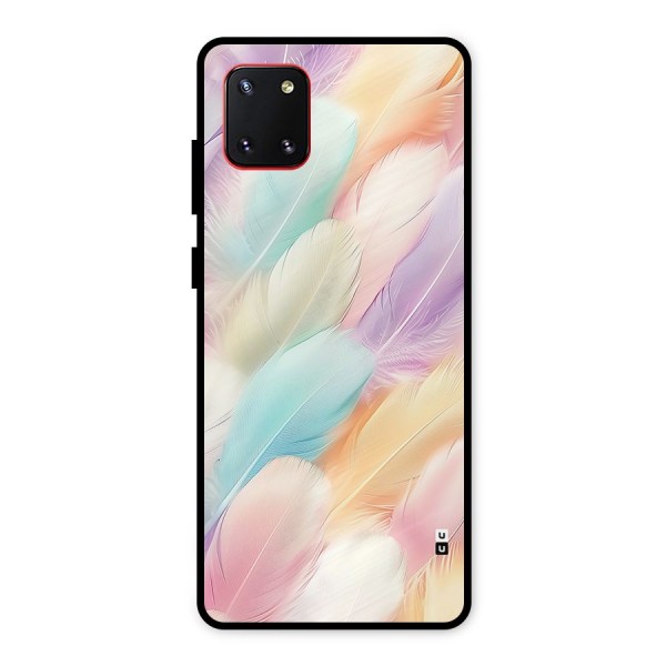 Pastel Feather Metal Back Case for Galaxy Note 10 Lite