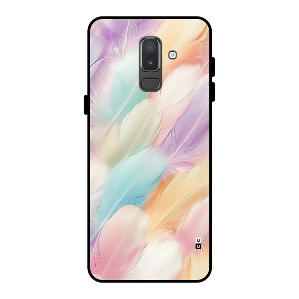 Pastel Feather Metal Back Case for Galaxy On8 (2018)