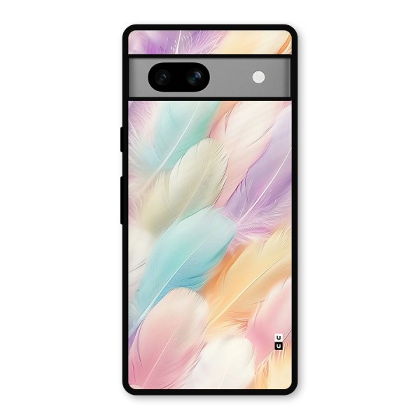 Pastel Feather Metal Back Case for Google Pixel 7a