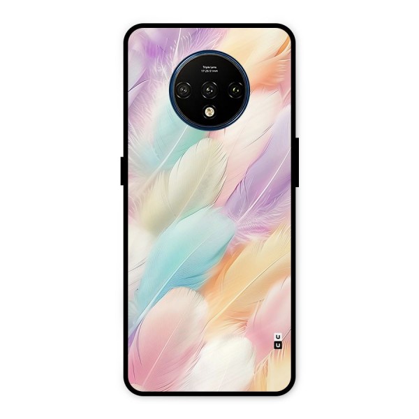 Pastel Feather Metal Back Case for OnePlus 7T