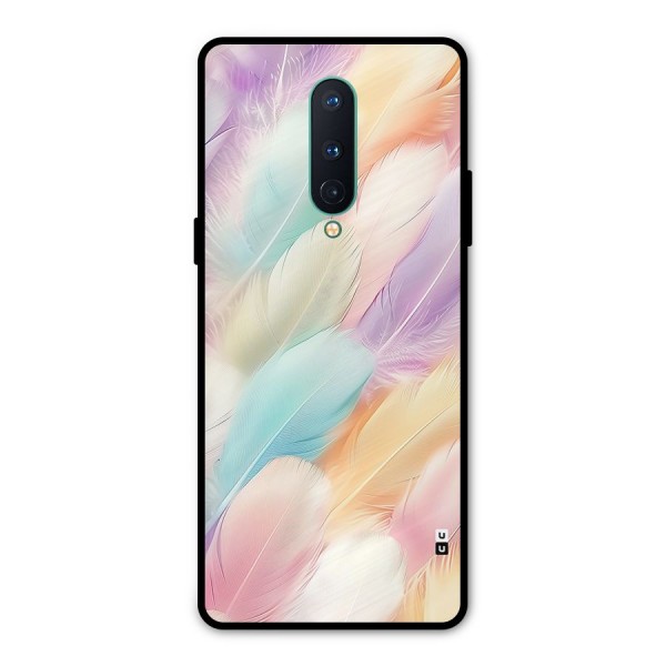 Pastel Feather Metal Back Case for OnePlus 8