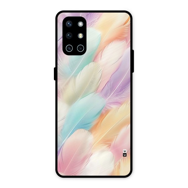 Pastel Feather Metal Back Case for OnePlus 9R