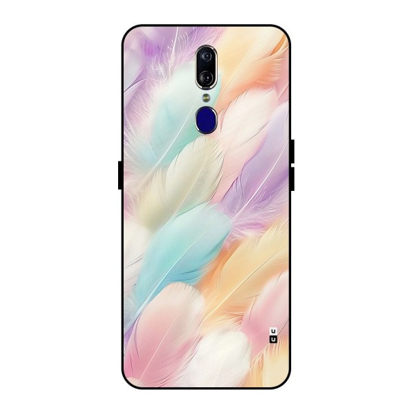 Pastel Feather Metal Back Case for Oppo F11