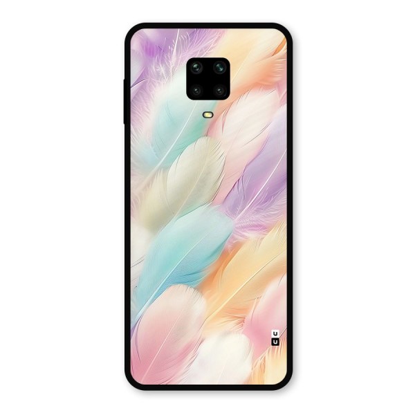 Pastel Feather Metal Back Case for Poco M2