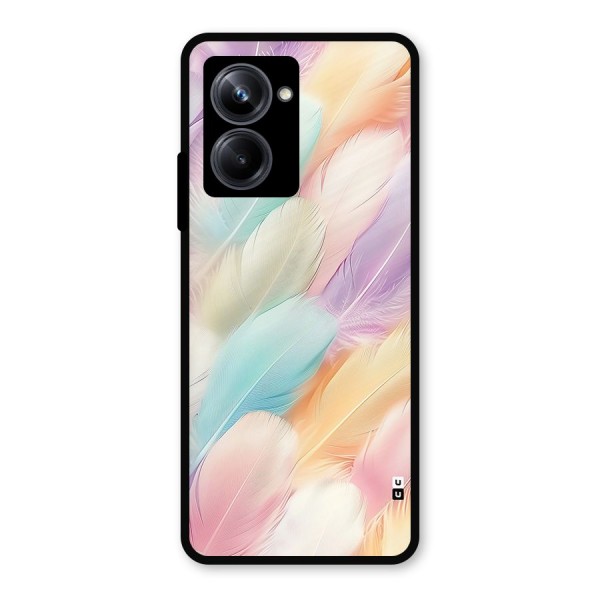 Pastel Feather Metal Back Case for Realme 10 Pro