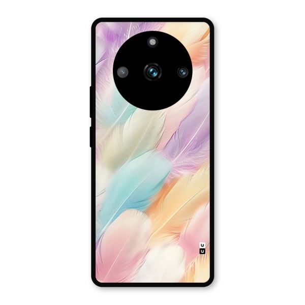 Pastel Feather Metal Back Case for Realme 11 Pro Plus