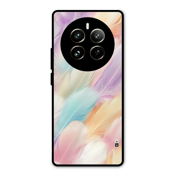 Pastel Feather Metal Back Case for Realme 12 Pro