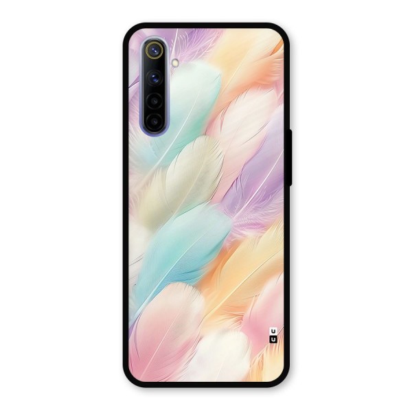 Pastel Feather Metal Back Case for Realme 6