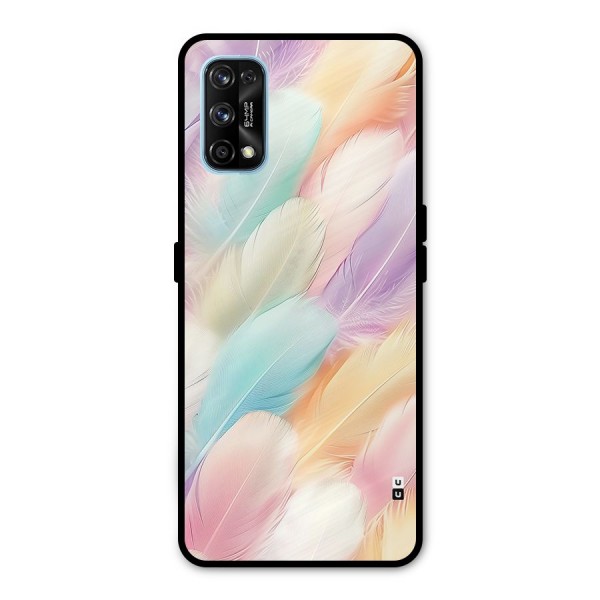 Pastel Feather Metal Back Case for Realme 7 Pro