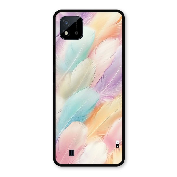 Pastel Feather Metal Back Case for Realme C11 2021