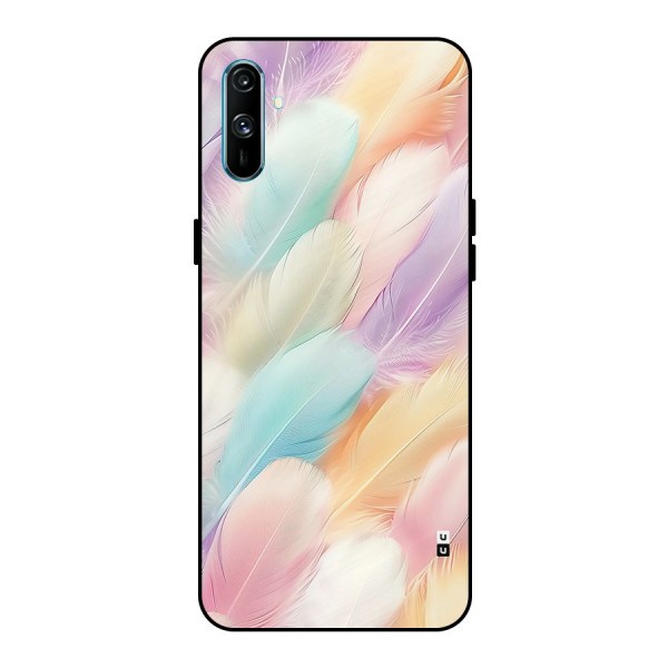 Pastel Feather Metal Back Case for Realme C3