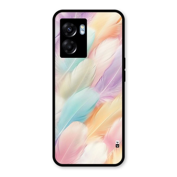 Pastel Feather Metal Back Case for Realme Narzo 50 5G