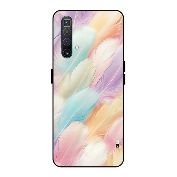 Pastel Feather Metal Back Case for Realme X3 SuperZoom