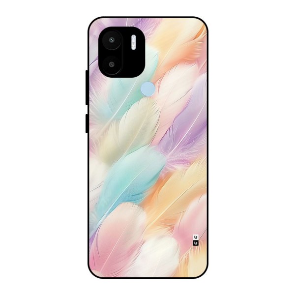 Pastel Feather Metal Back Case for Redmi A2 Plus