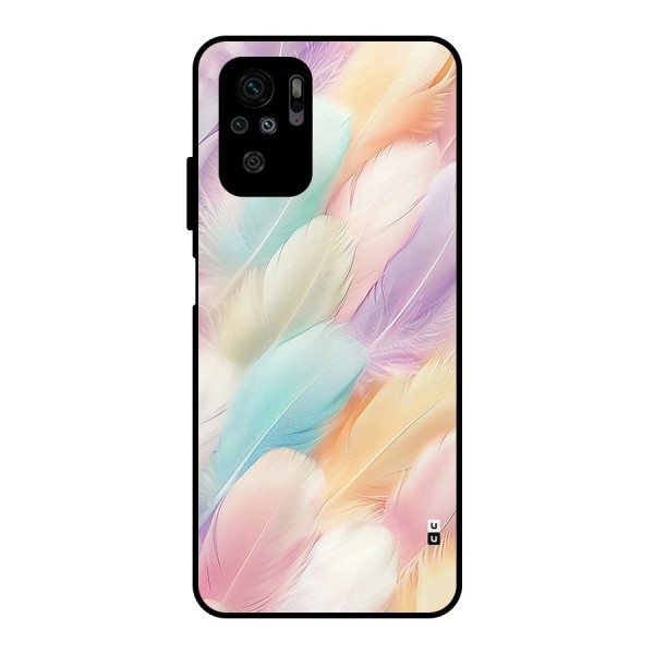 Pastel Feather Metal Back Case for Redmi Note 10