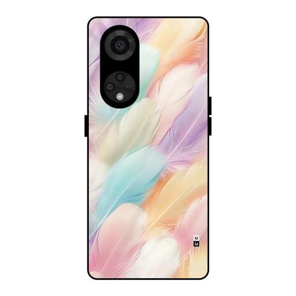 Pastel Feather Metal Back Case for Reno8 T 5G