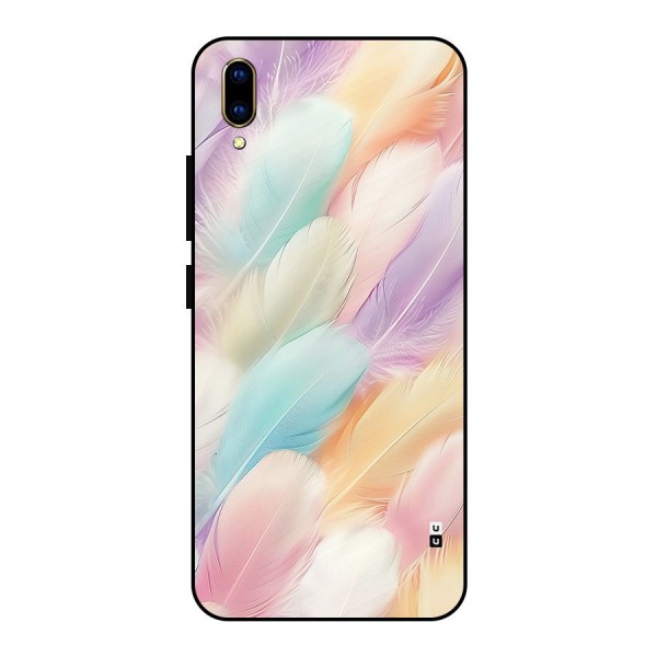 Pastel Feather Metal Back Case for Vivo V11 Pro