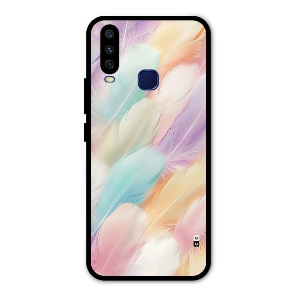 Pastel Feather Metal Back Case for Vivo V17