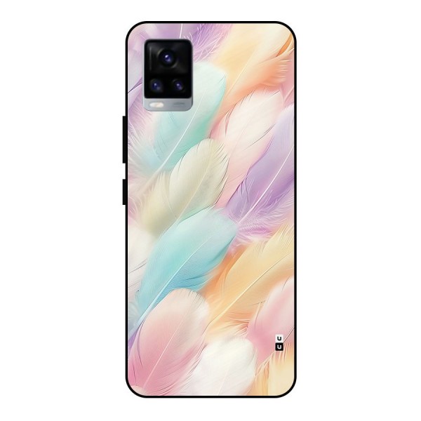 Pastel Feather Metal Back Case for Vivo V20