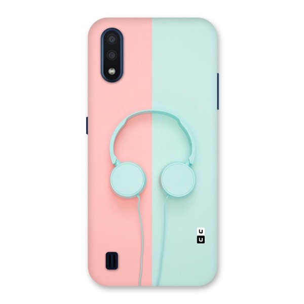 Pastel Headphones Back Case for Galaxy M01