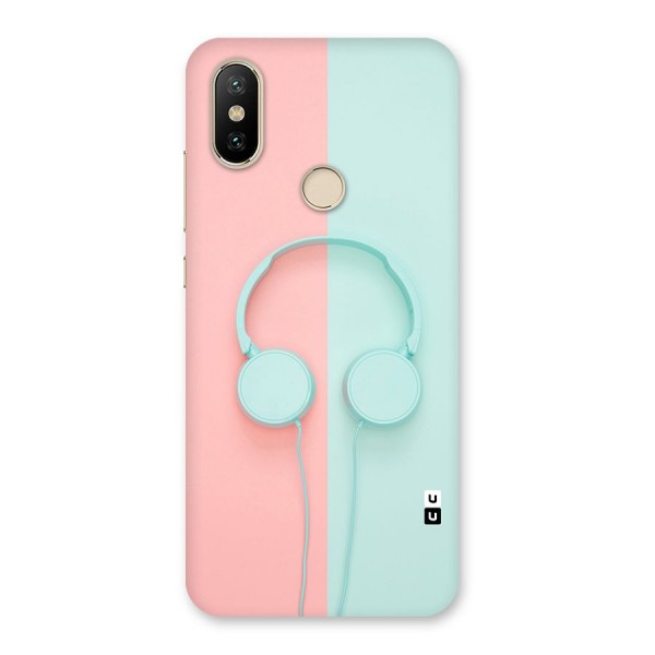 Pastel Headphones Back Case for Mi A2