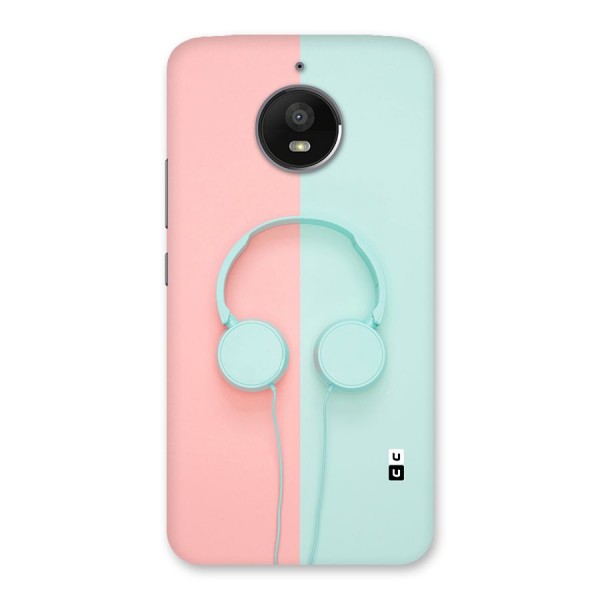 Pastel Headphones Back Case for Moto E4 Plus