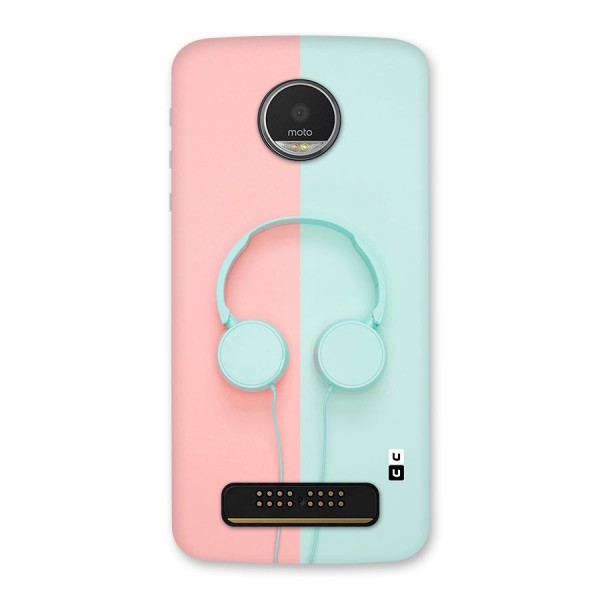 Pastel Headphones Back Case for Moto Z Play