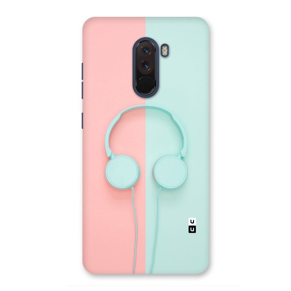 Pastel Headphones Glass Back Case for Poco F1