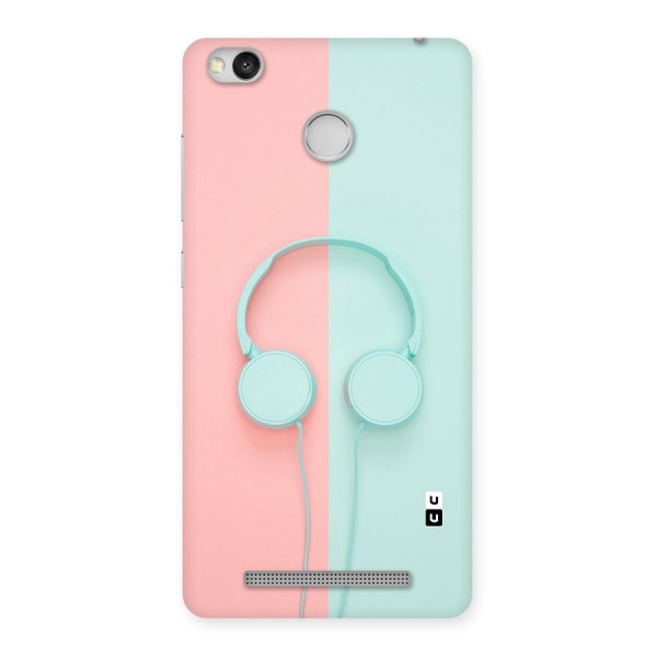 Pastel Headphones Back Case for Redmi 3S Prime