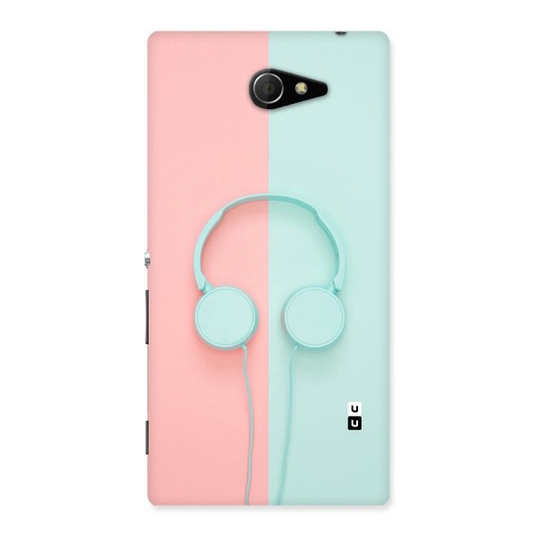 Pastel Headphones Back Case for Sony Xperia M2