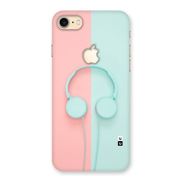 Pastel Headphones Back Case for iPhone 7 Apple Cut