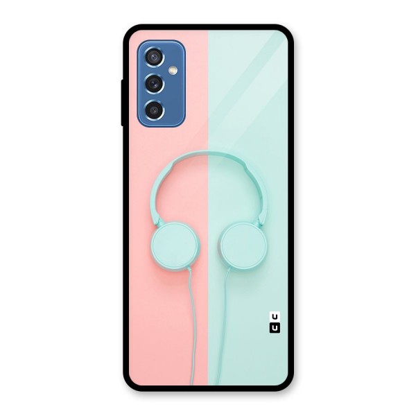 Pastel Headphones Glass Back Case for Galaxy M52 5G