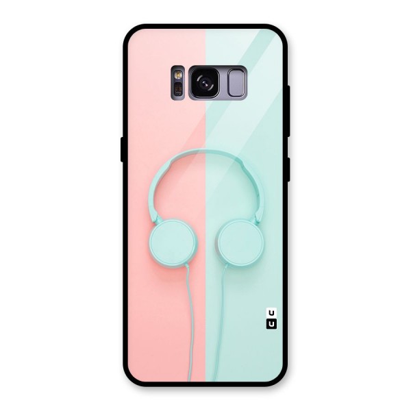 Pastel Headphones Glass Back Case for Galaxy S8