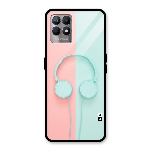 Pastel Headphones Glass Back Case for Realme 8i