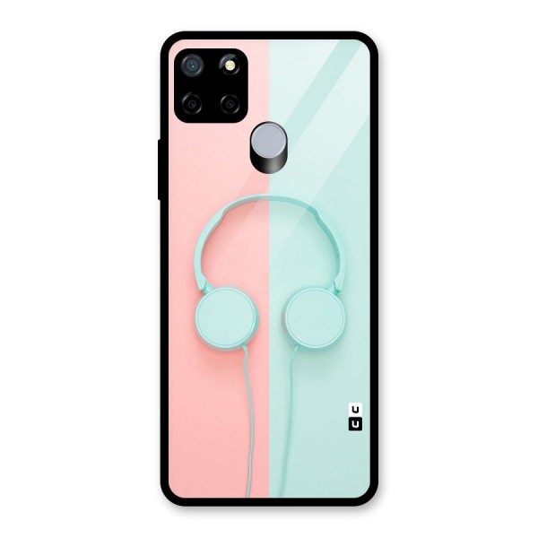 Pastel Headphones Glass Back Case for Realme C12