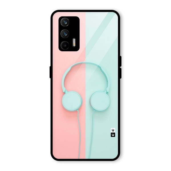 Pastel Headphones Glass Back Case for Realme X7 Max