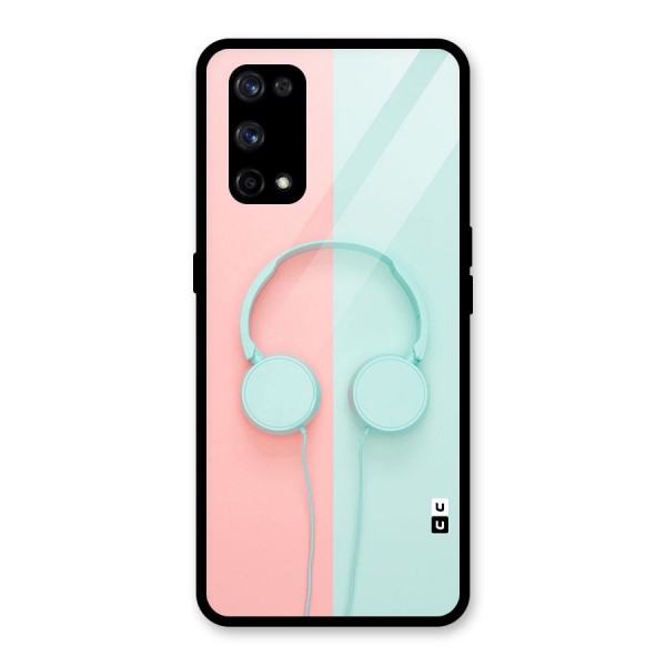 Pastel Headphones Glass Back Case for Realme X7 Pro