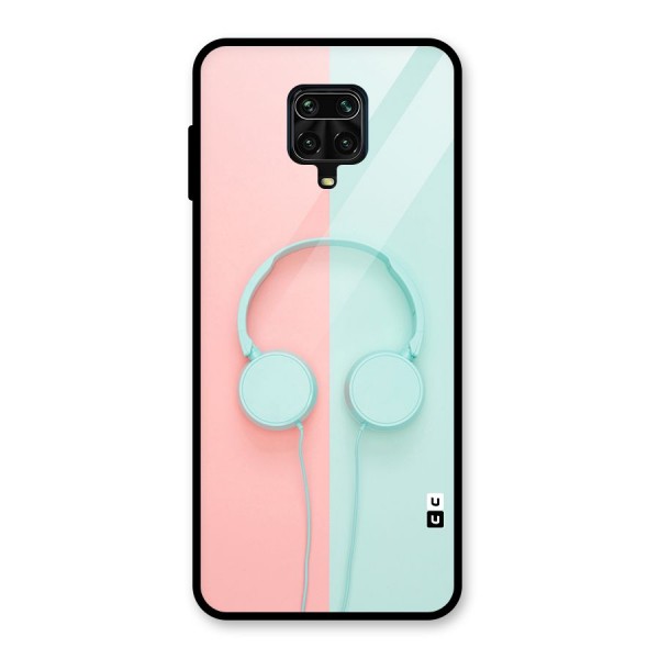 Pastel Headphones Glass Back Case for Redmi Note 10 Lite