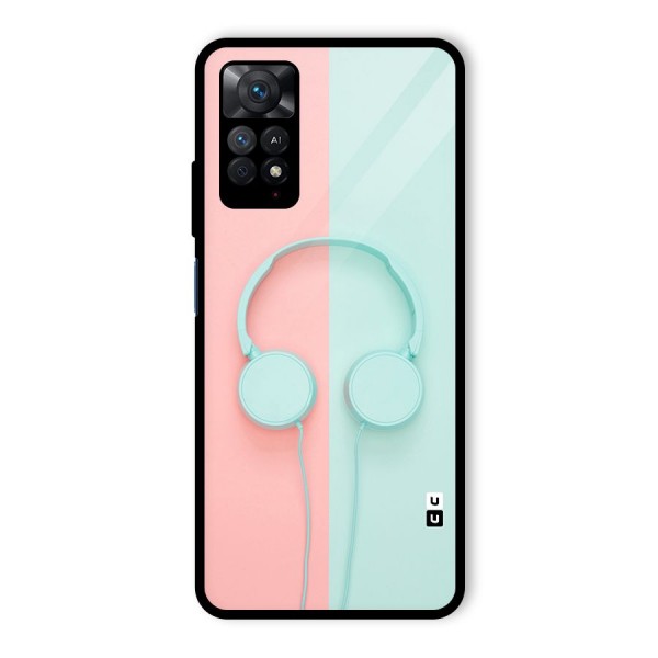 Pastel Headphones Glass Back Case for Redmi Note 11 Pro