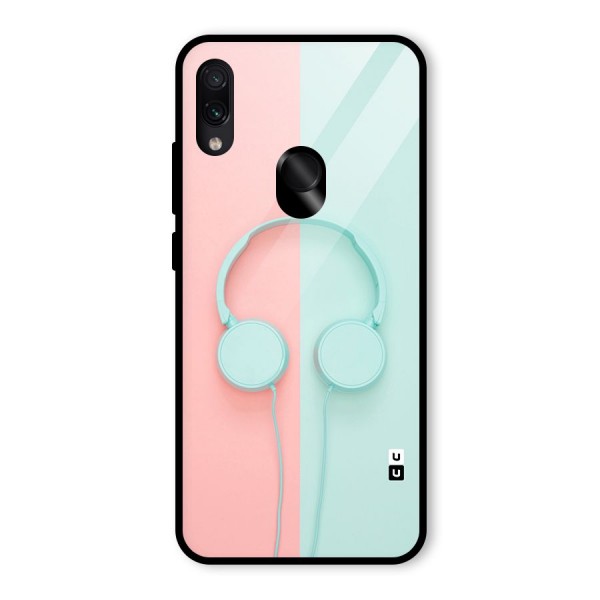 Pastel Headphones Glass Back Case for Redmi Note 7