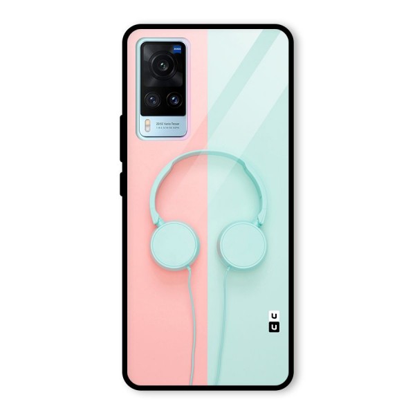 Pastel Headphones Glass Back Case for Vivo X60