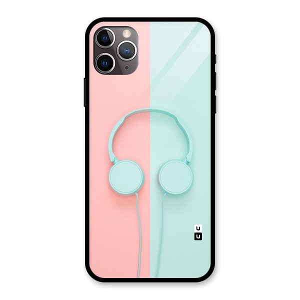 Pastel Headphones Glass Back Case for iPhone 11 Pro Max