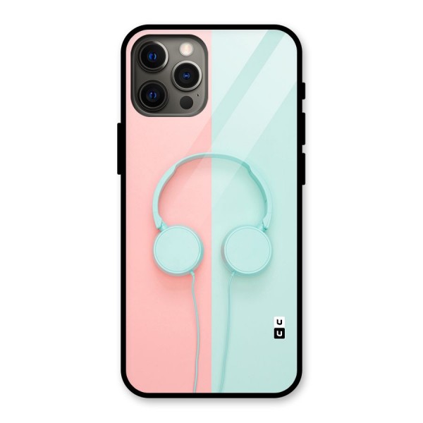 Pastel Headphones Glass Back Case for iPhone 12 Pro Max