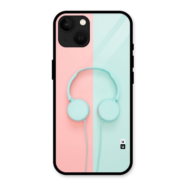 Pastel Headphones Glass Back Case for iPhone 13